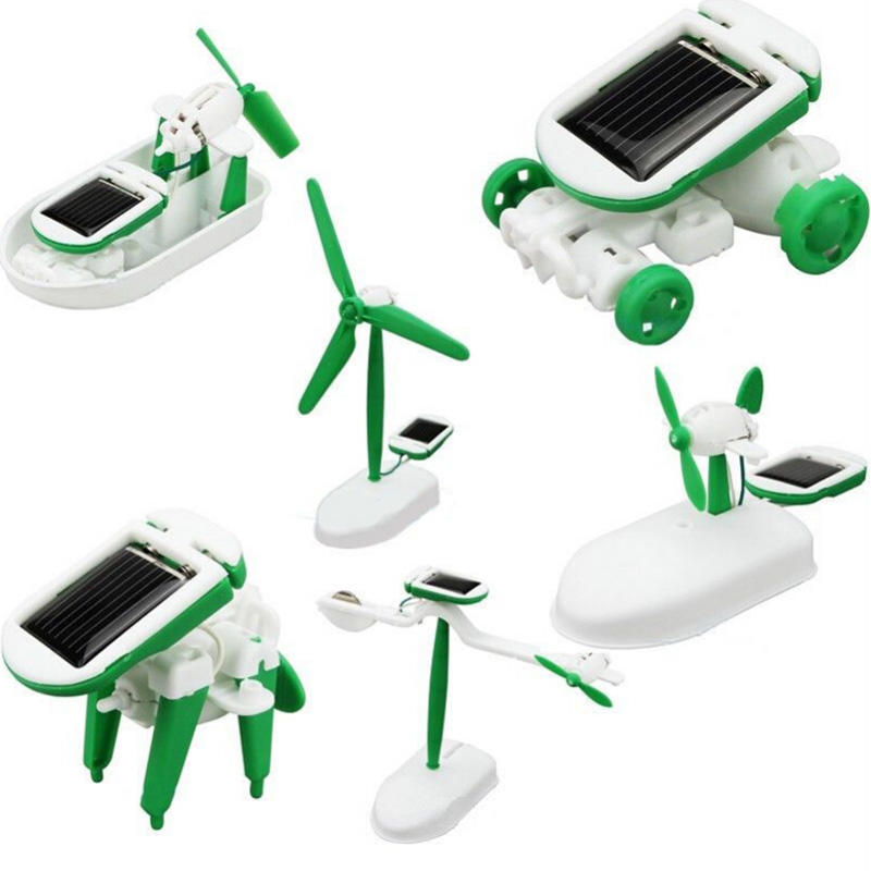 1 X Creative Diy Power Solar Robot Kit 6 v 1 vzdělávací hračka pro děti