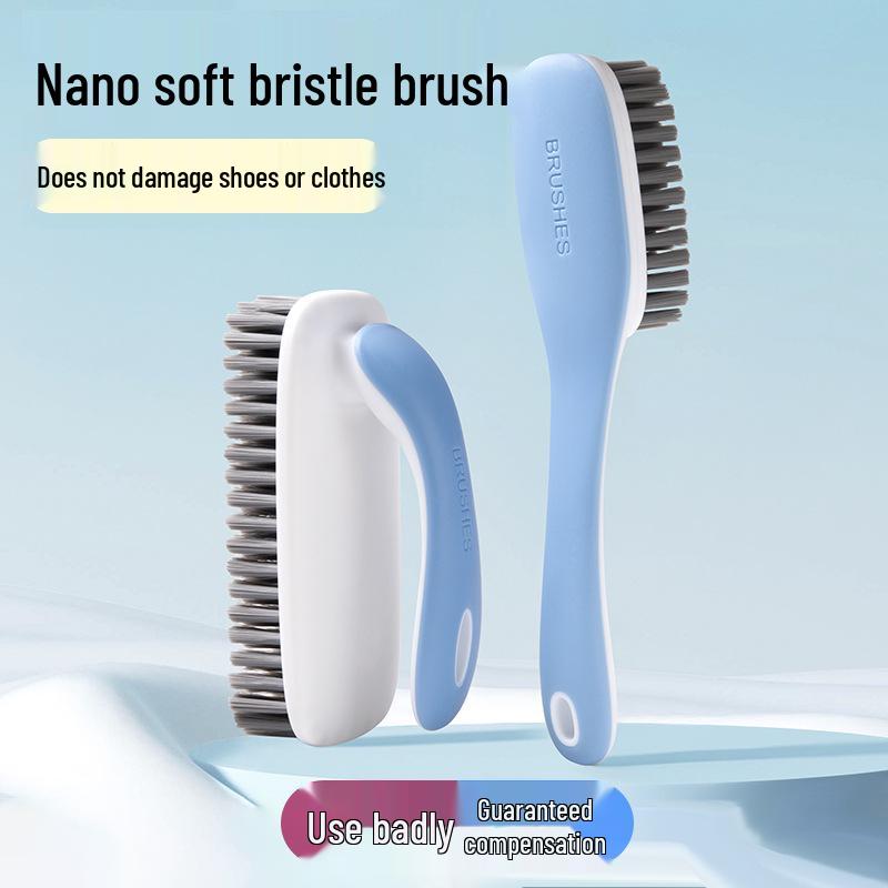 Soft Bristle Laundry & Shoe Brush Set - Gentle, Durable, Multi-functional Cleaning with Long Handle