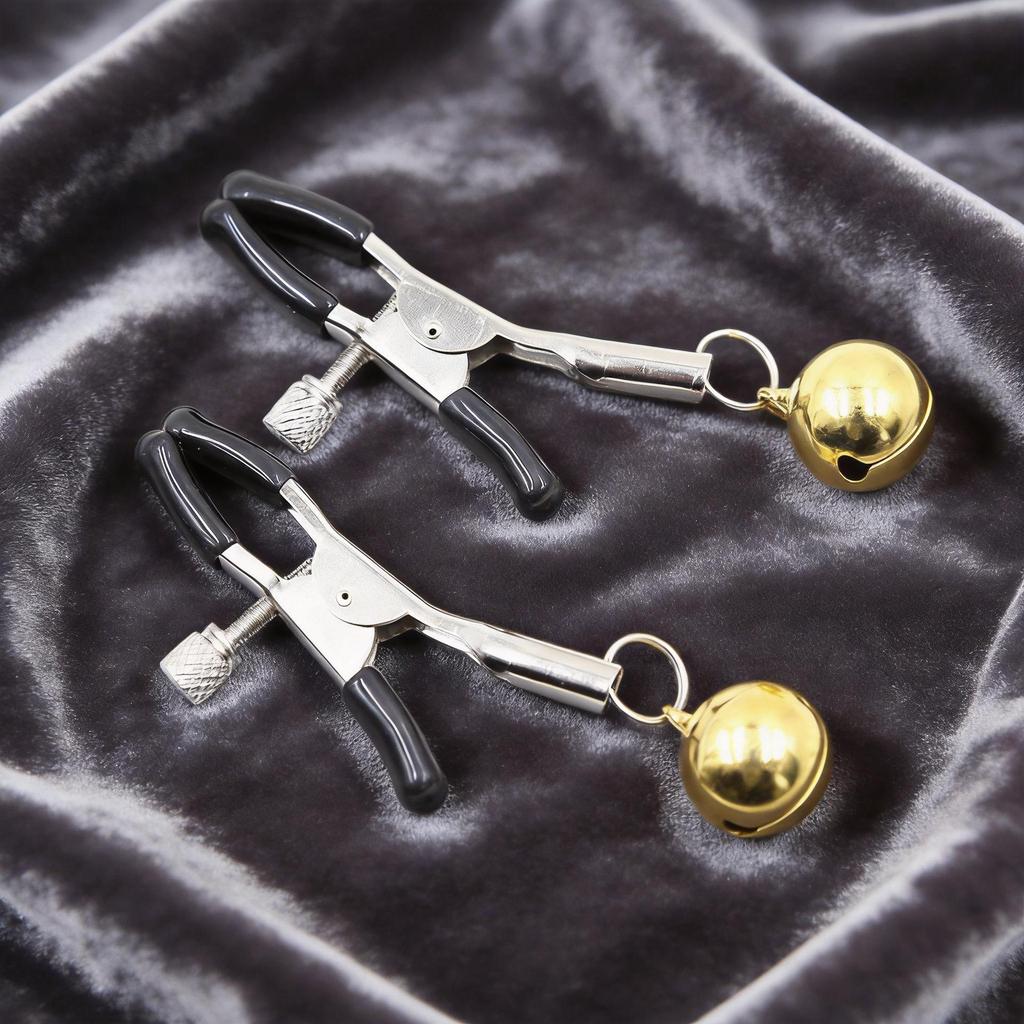 Multicolor Adult Nipple Clamps with Single Bell for Women