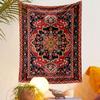 Mandala Floral Red Tapestry Pattern Patterned tapestry home decor, suitable for bedroom and living room, gift