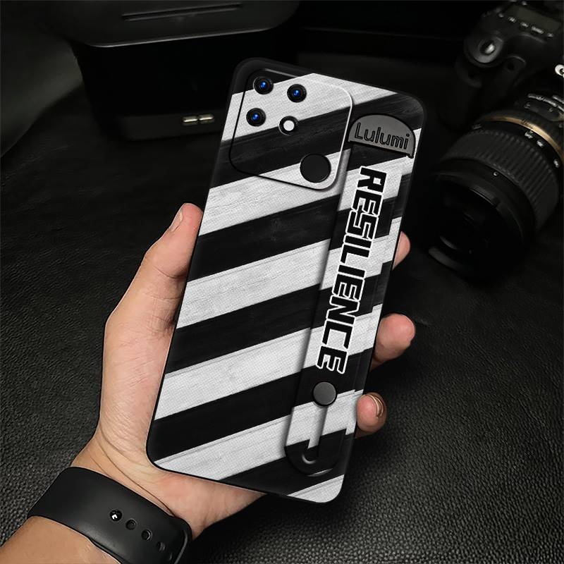 Anti-knock Anti-dust Phone Case For OPPO Realme Narzo 50A Plain color Commerce Kickstand Fashion Design Protective