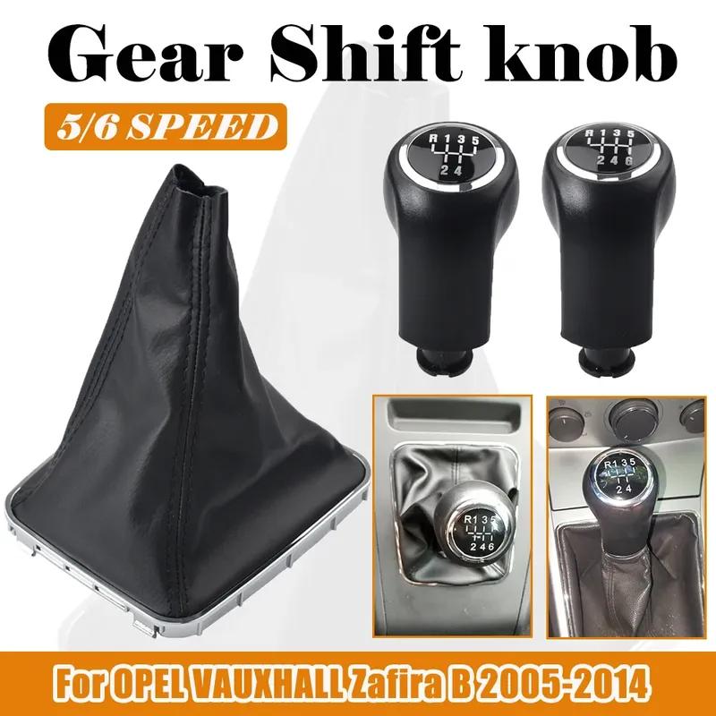 Schaltknauf 5/6-Gang Manschette Stiefel Hebel Schalthebel Stift Griff Handballabdeckung Für OPEL VAUXHALL Zafira B 2005 2006 2007-2014