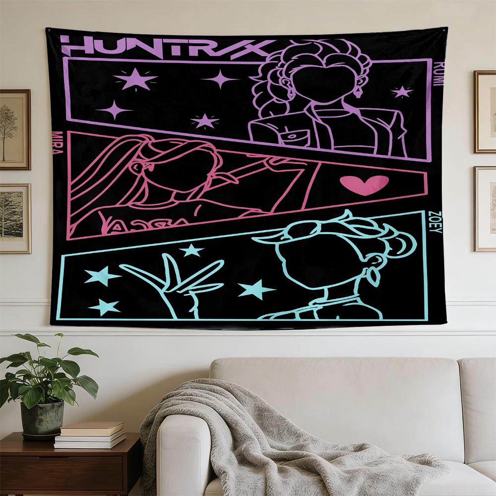 K-pop Fashion Fusion Decorative Wall-Hanging Tapestry, Home Ornament for Living Room,Dorm and Fan Parties,Multi-style,celebrities,cartoons,music,sport