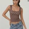 Modisches Damen Leopard Print Quadratischer Ausschnitt Trägertop Y2K Schlank Ärmellos Cami Top Spicy Girl Streetwear Sommer Lässig Basic Weste