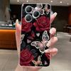 For Infinix Hot 40 Case Clear Silicone Luxury Aesthetic Butterfly Flower Soft TPU Back Cover Infinix X6836 X6837 Hot 40 Pro Case