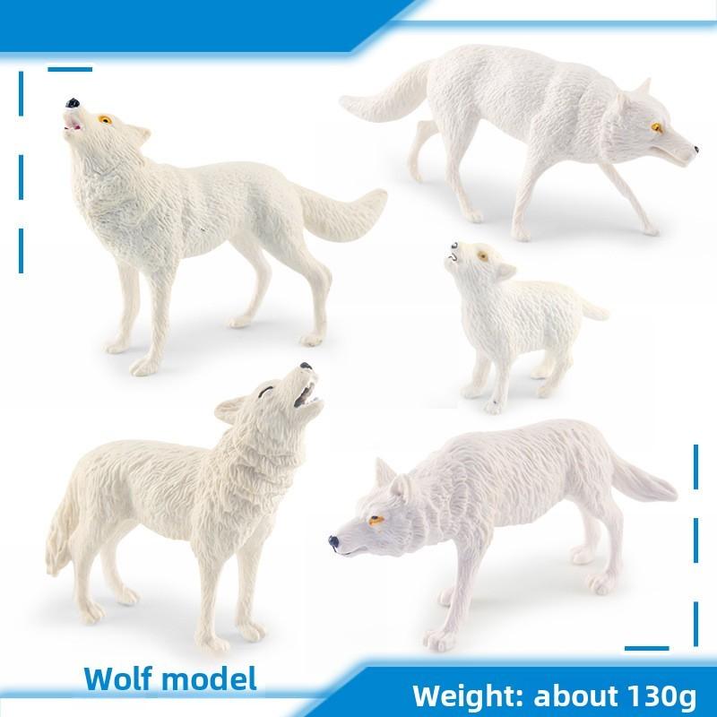 Wild Forest White Wolf Animal Pvc Static Model With Realistic Design For Collectors And Nature Enthusiasts