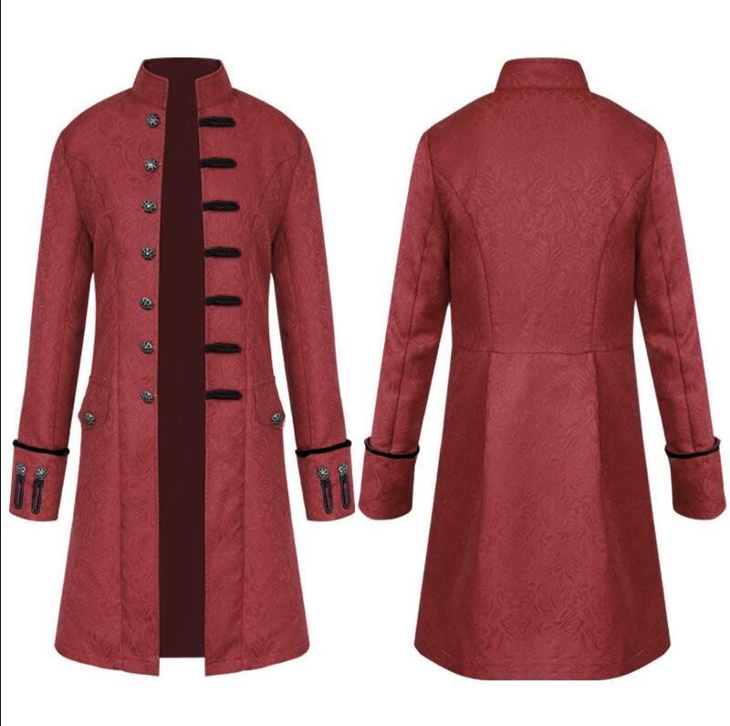 Men Kids Steampunk Trench Coat / Shirt Vintage Prince Overcoat Medieval Renaissance Jacket Victorian Edwardian Cosplay Costume