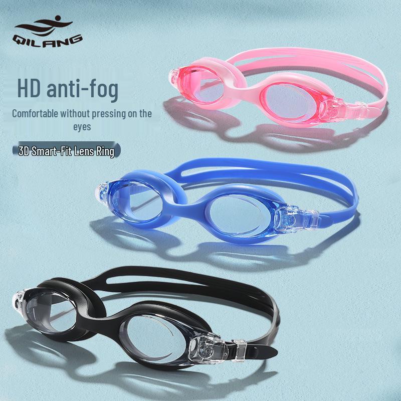 

HD Flat Anti-Fog Waterproof Swimming Goggles for Adults - Unisex Professional Dive Glasses королевский синий