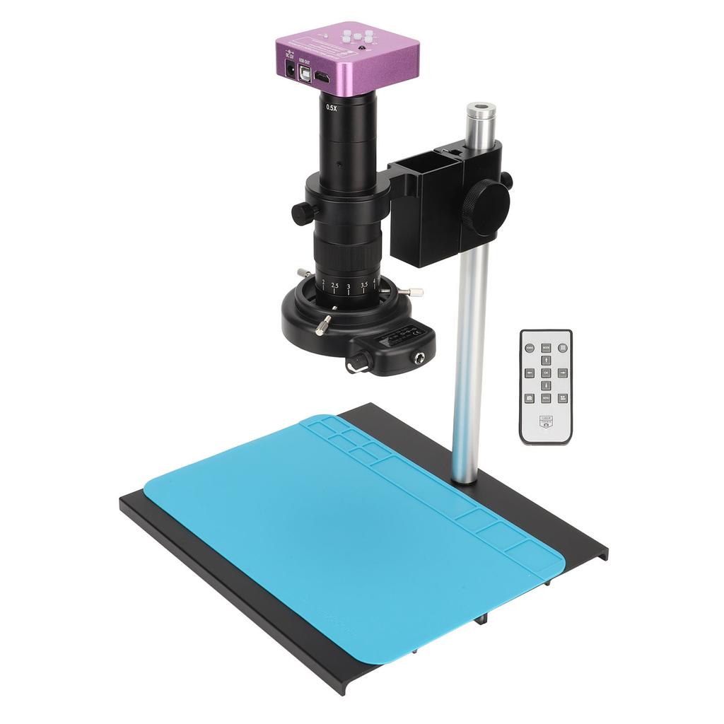 51MP Microscope Camera 180X C Mount Lens 1080P Video Industrial Digital Microscope Camera Kit with LED Light 100‑240V