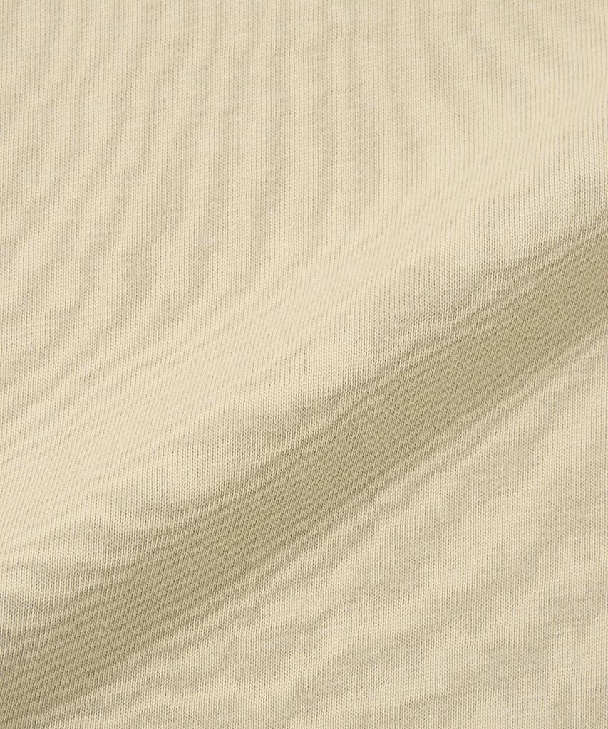 AGOD Oversized Vintage Rugby Short Sleeve T-Shirt [Light Beige]