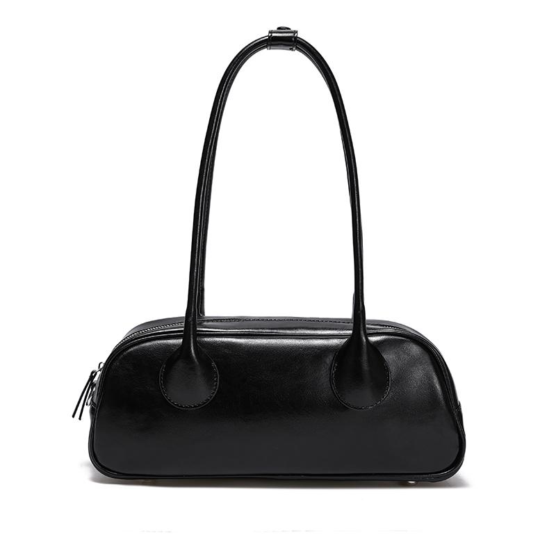 Women's Fashiable baguette bags Ladies genuine leather shoulder bag luxurious designer bags casual commuting bag