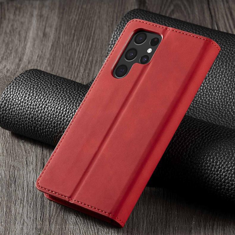 Samsung S25 Flip Phone Lederhülle: S24 Ultra Magnetischer Kartensteckplatz Ständer Schutzhülle A17 Hautgefühl.
