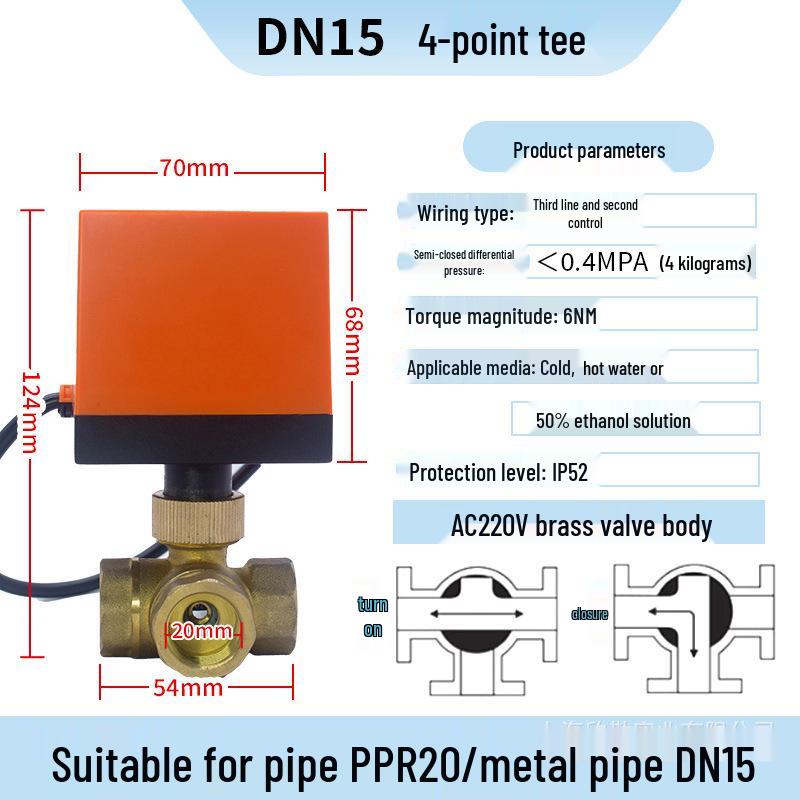 

Триходовий кульовий кран для фанкойлів, підігріву підлоги, сонячної води та іригаційних систем