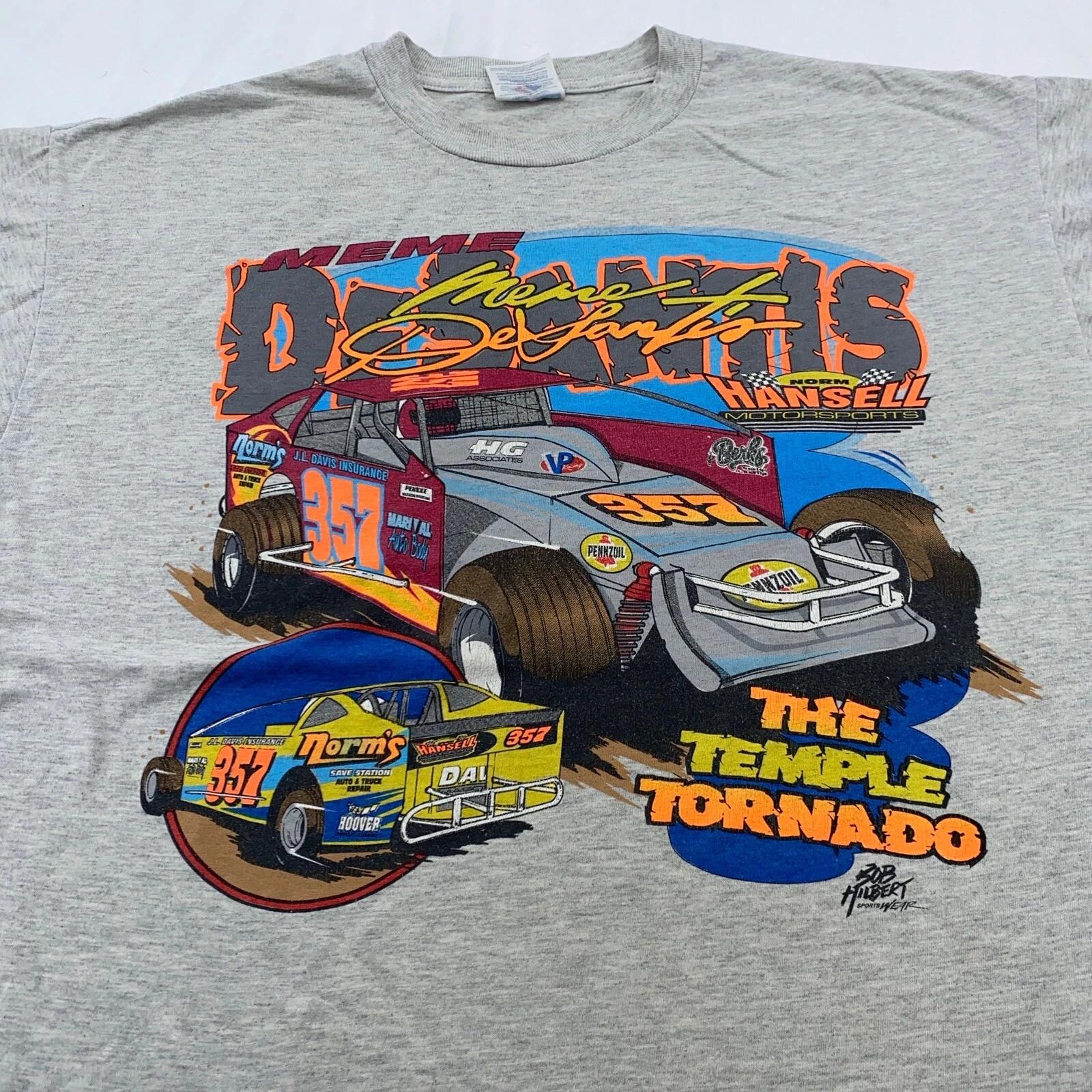 vtg 90s MEME DESANTIS THE TEMPLE TORNADO RACING T-Shirt L modified car 4XL