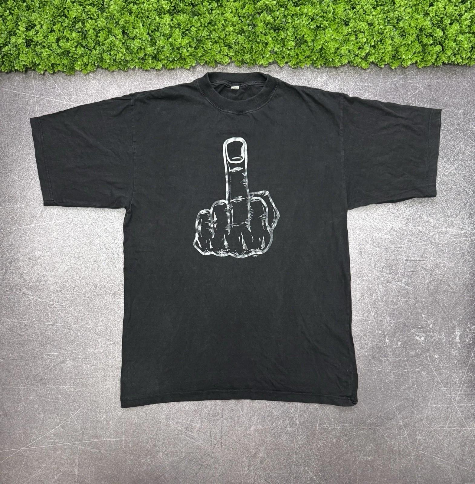 

F**k you 90s T shirt Middle Finger Fcuk y2k tee 4XL