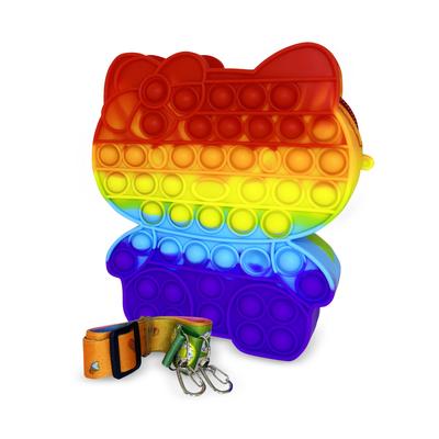 Toys Colorful Cat Colorful Round Shoulder Bag