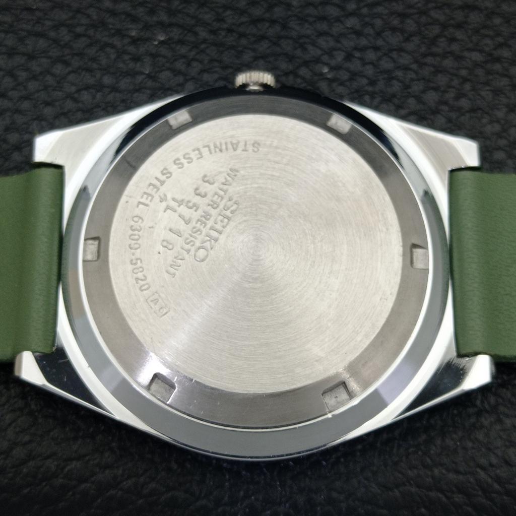 REFURBISHED VINTAGE SEIKO 5 AUTOMATIC JAPAN MENS GREEN DIAL WATCH a434693-2 R121-a434693