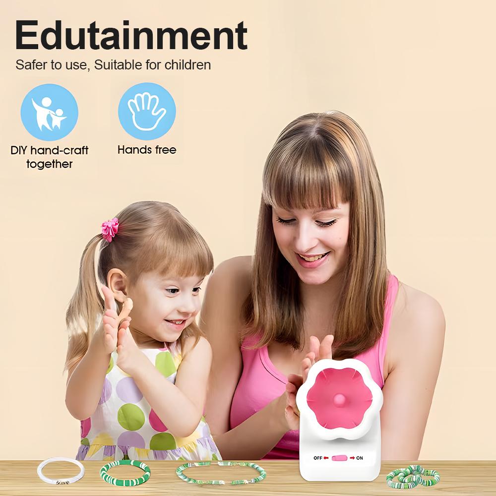 Elektrischer Perlenspinner zur Herstellung von Armbändern – Automatisches Perlenspinner-Set aus Ton zur Schmuckherstellung