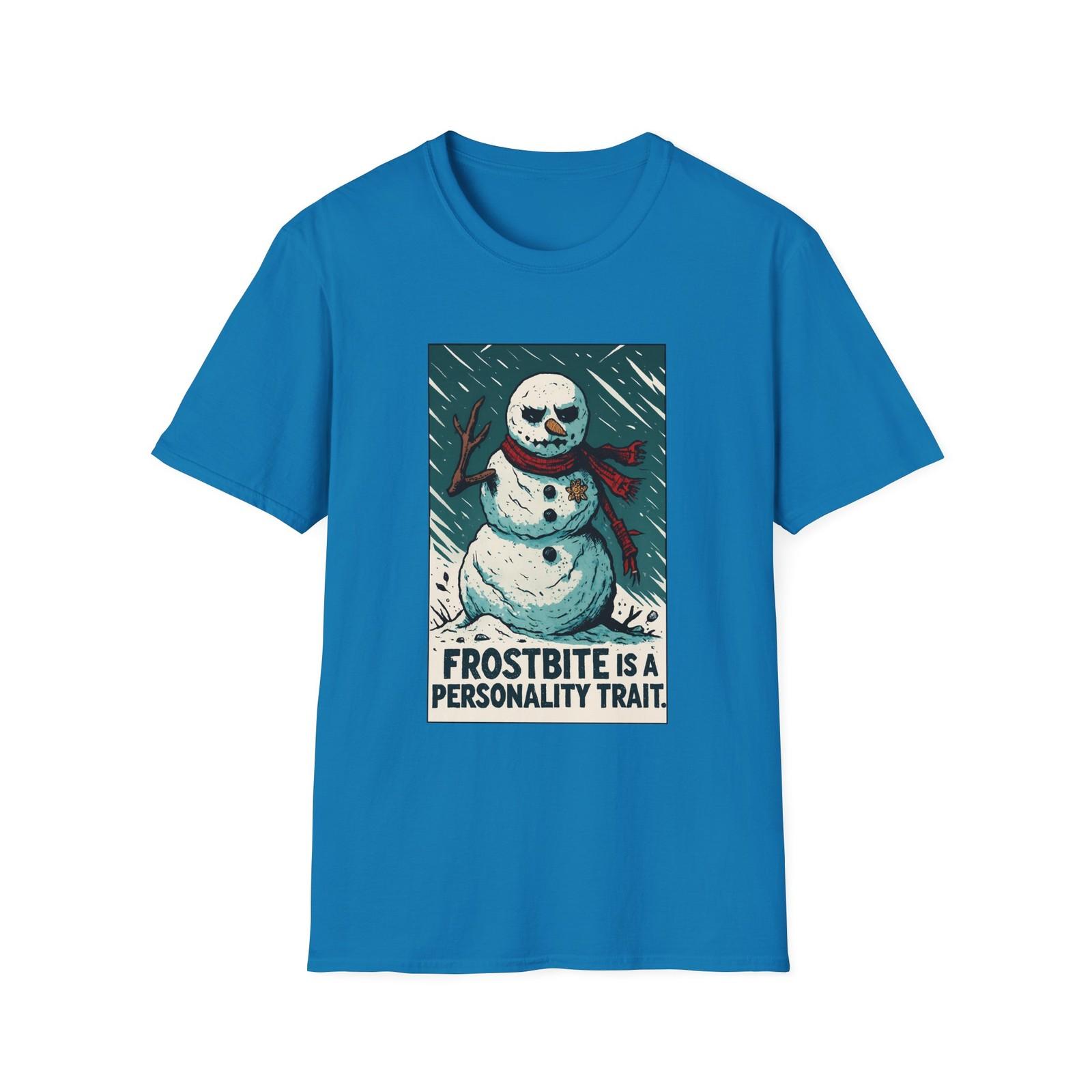 Unisex Softstyle T-Shirt Mens Womens Tees Top Haunted Snowman Blizzard Salute Winter Horror Christmas 4XL