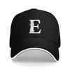 Floral Letter E Monogram Baseball Cap Polyester Printed Unisex Adult Outdoor Adjustable Hat