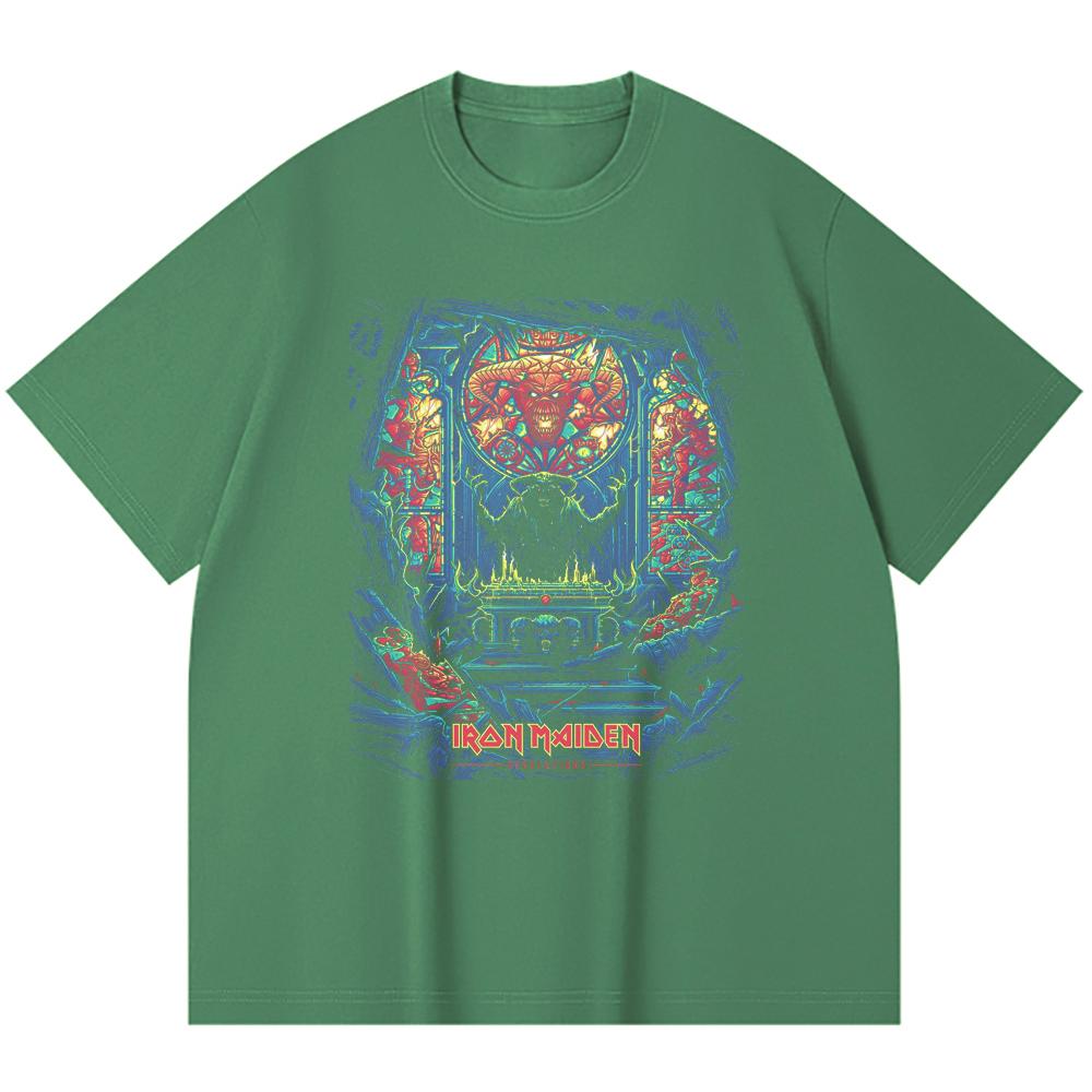 230 g/m² 100% Bavlna T-shirt Heavy Metal Rocková Kapela Tisk Populární Hudby Unisex Těžký Bavlněný T-shirt