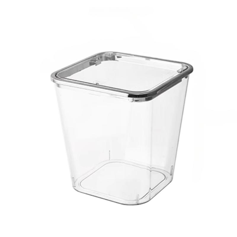 Light Luxury Waste Bins Home Living Room with Cover Bedroom Toilet Living Room Dormitory Desktop Transparent Acrylic Trash Can