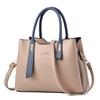 Sommer PU-Leder Große Kapazität Panel-Top-Handle-Taschen für Damen Fashi Reißverschluss Damen-Schultertaschen Tote Bags