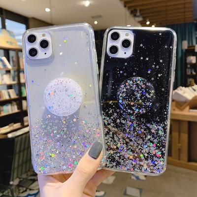 Glitzer-Ständer-Halter-Telefonhülle für Iphone 14 Pro Max Funda Iphone 14 13 12 11 Xr X Xs 7 8 Plus Se 2022 13 Mini-Silikon-Abdeckungen
