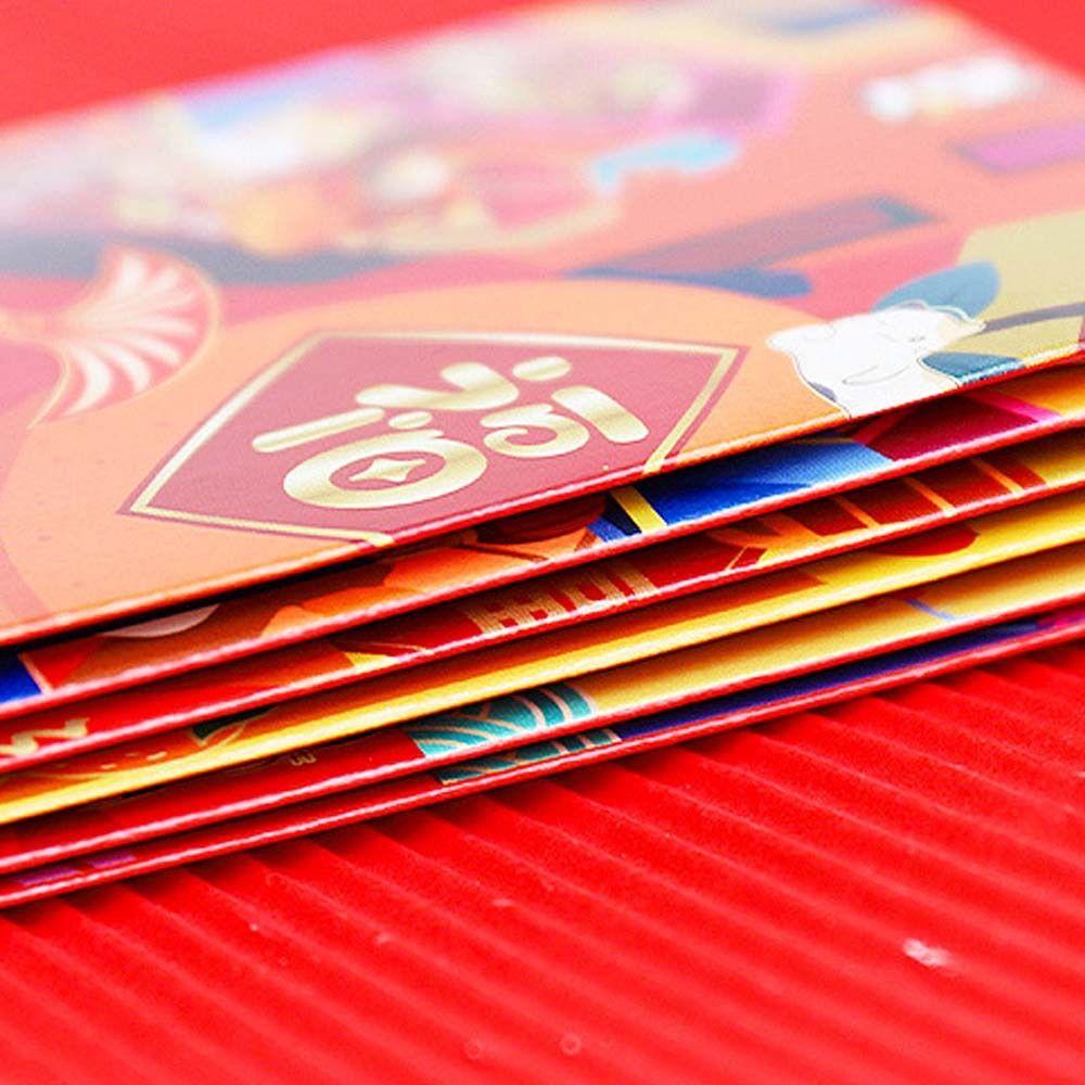6pcs Cartoon Red Envelope Traditional Red Pocket 2026 Horse Year Money Envelope  Spring Festival