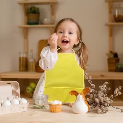 5Pcs Kids Painting Aprons with 2 Roomy Pockets Non-Woven Fabric Art Aprons for Children Aged