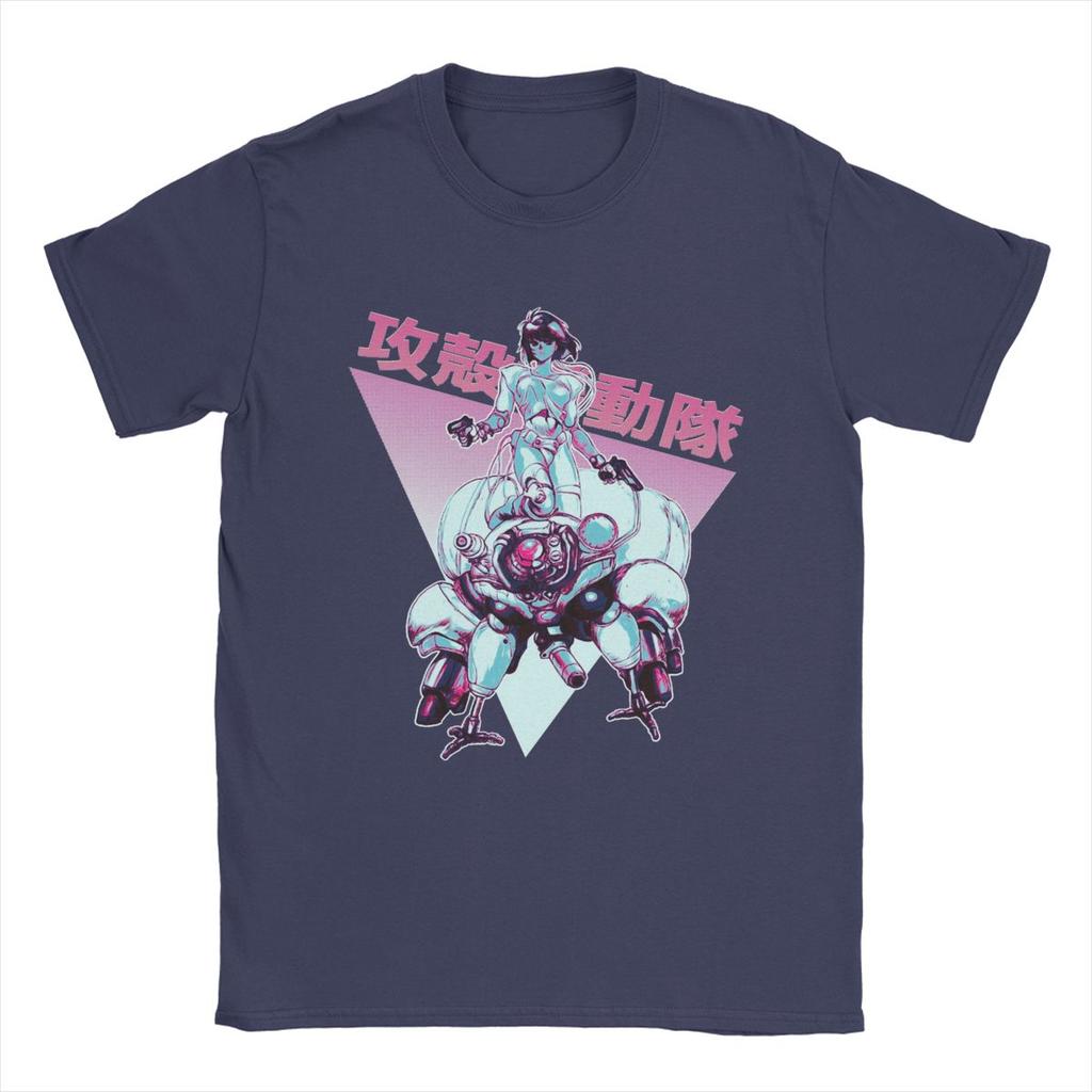 Fashion Motoko Kusanagi Ghost In The Shell T-Shirts Men Pure Cotton T Shirts Anime Short Sleeve Tees Printing Clothes