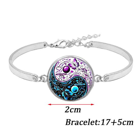 Vintage Women Round Pendant Chain Necklace Hook Earrings Bracelet Jewelry Set