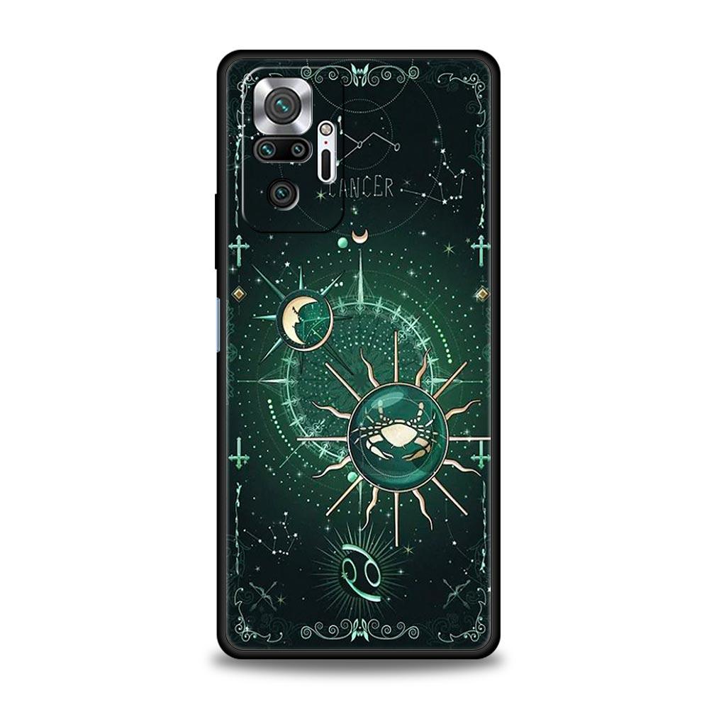 Constellation Phone Case For Xiaomi Redmi Note 14 13 5G 10 11 12 Pro Plus 4G 14C 13C 12C 10C Black Cover
