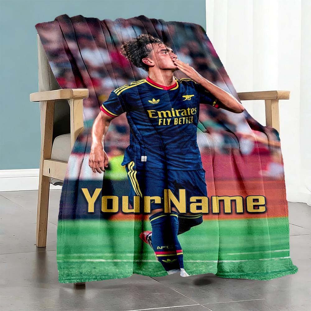 Arsenal Personalized Text Blanket Throw Personalized Blanket Soft & Cozy Throw For Livingroom Office Chair Chair Bed Four Seasons Multipurpose