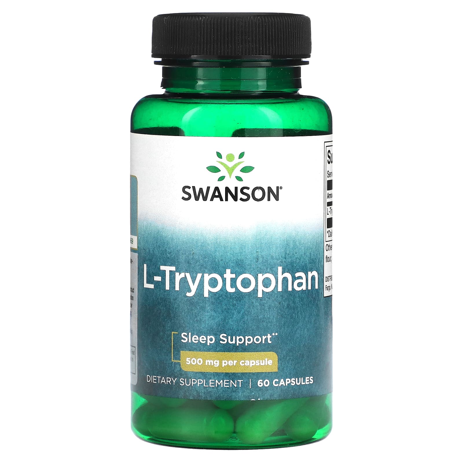 

Swanson, l-триптофан, 500 мг, 60 капсул
