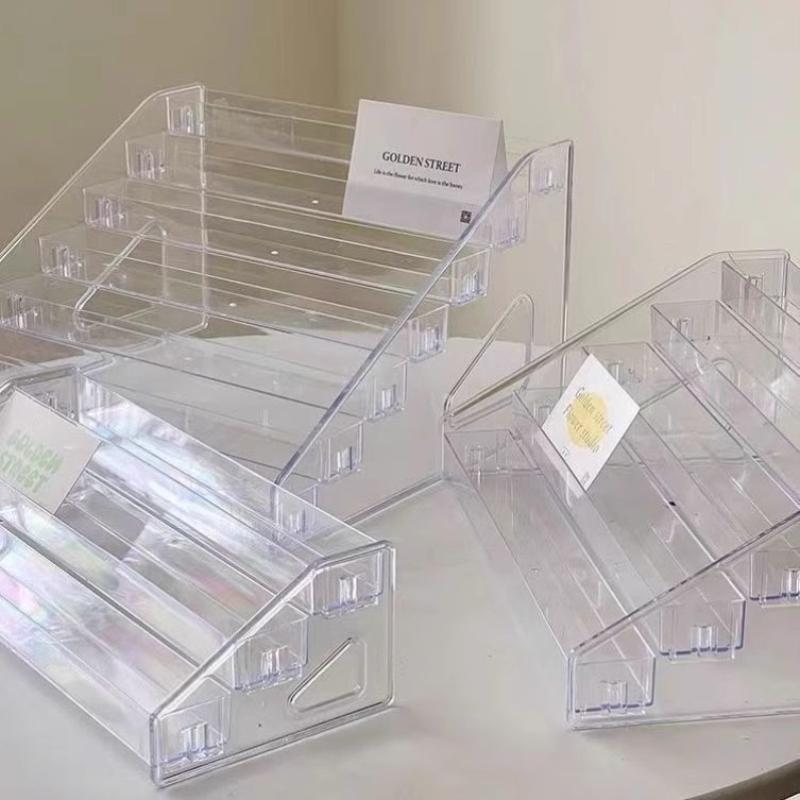 3-7 Layers Acrylic Display Stand Organizer Stepped Multilayer Acrylic Storage Rack Card Anime Badge CD Car Model Perfume Storage