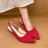 Fashion 2025 Fashion Slingbacks Women's High Heels Pointed Toe Thin Heels Slip on Pumps for Classics Shallow Daily Dress Sandals Zapatos
