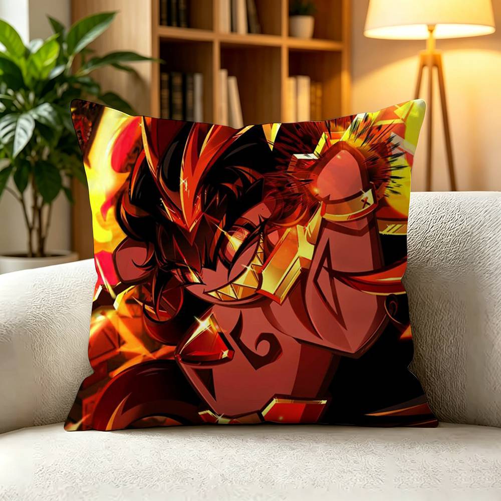 BBurning Spice Cookie Fiery Beast Cookie Run Kingdom Pillow Case Square DoubleSided Sofa Cushion Cover Bedroom Bedside Pillow