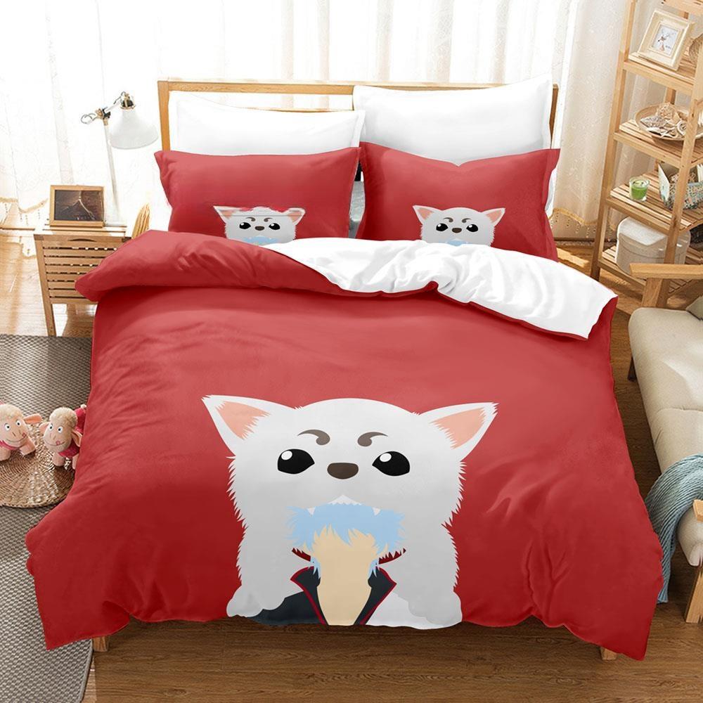 Fashion 3D Anime Bed Sheet Set Gintama Bedding Set Single Twin Full Queen King Size Bed Set Adult Kid Bedroom Duvet Cover Sets