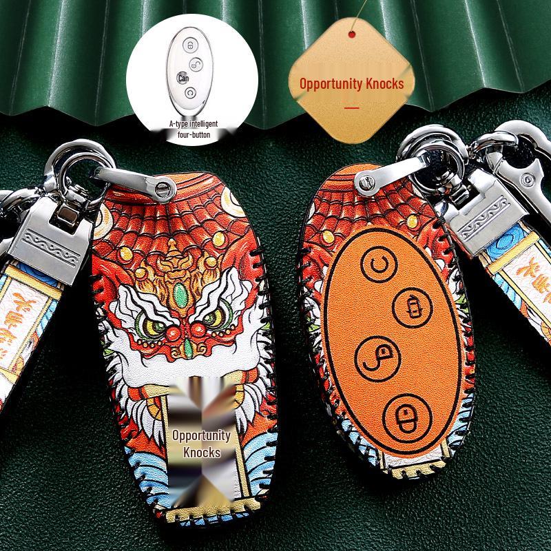 BYD Song Pro Key Case for Tang, Song Max, Qin Pro, Tang 2nd Gen DM New Energy Cars - National Tide Design Key Bag