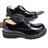 Factory Autumn New Round Head Business Dress Leather Shoes Big Head Single Shoes Patent Leather Retro Men's Thick Sole Heightening Big Head Shoes