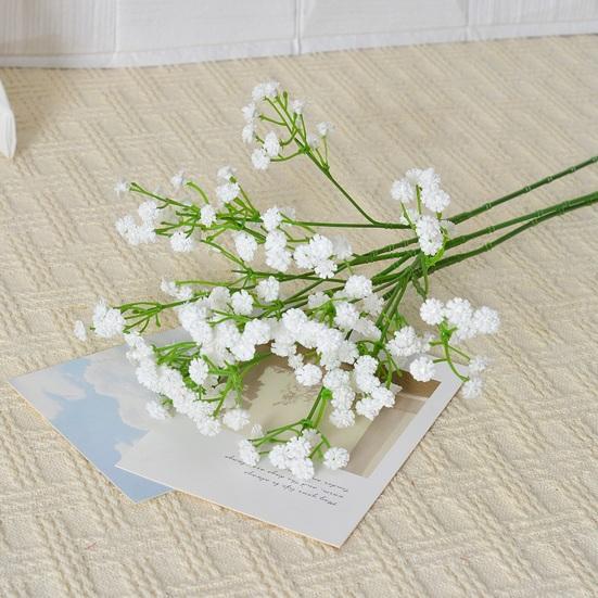 6Pcs 42CM Artificial Babysbreath 3 Fork Realistic Fake Flower Home