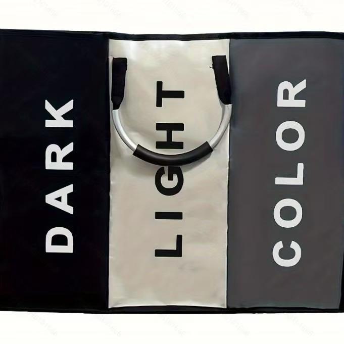 Skládací velký koš na prádlo z oxfordské tkaniny - Omyvatelný, přenosný, s hliníkovými držadly