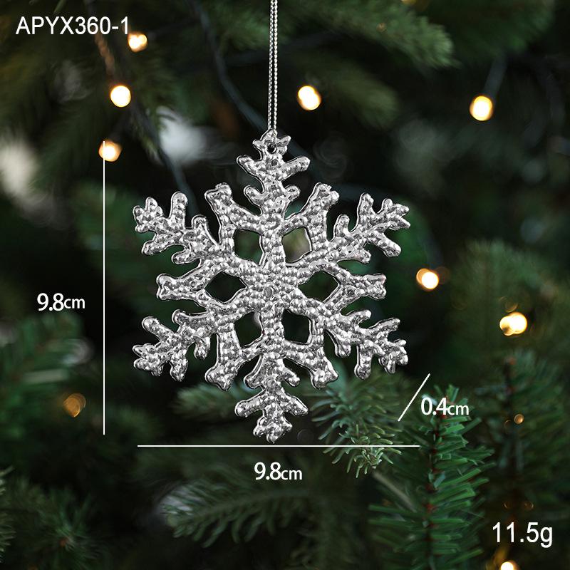 Silver Irregular Electroplated Christmas Tree Ornaments - Glossy Plastic Pendants In Stock