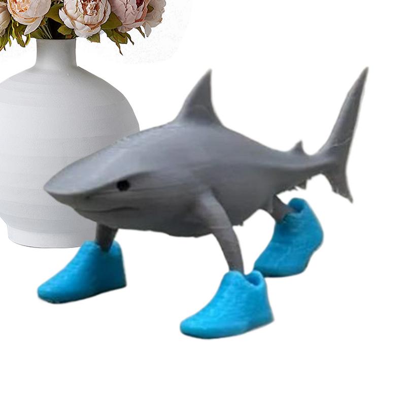 Shark Figurine Tungtungsahur Figure Desktop Decoration Articulated Tralalero Tralala Figure Ornament Funny Doll 3D Printed Toys