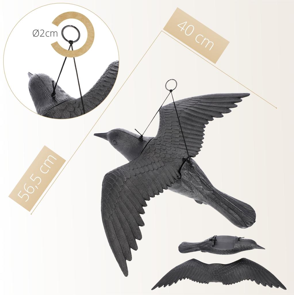 KADAX Kruk Odstraszacz Ptaków Duży Na Ptaki W Locie 2szt