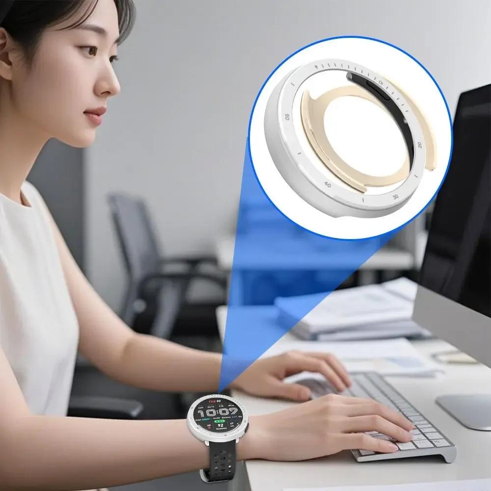 Replacement Metal Watch Bezel Protective Shockproof Watch Case Shell Anti-Scratch Screen Protector for Amazfit Active 2