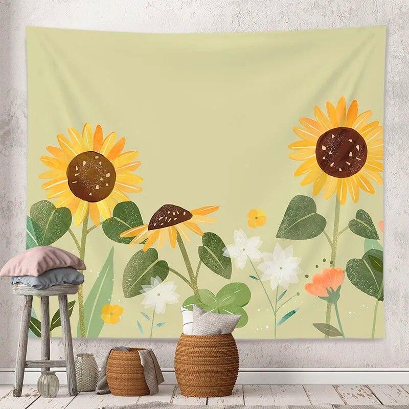 Decorative Tapestry Tulip Flowers Background Home Decoration Living Room Art Wall Covering