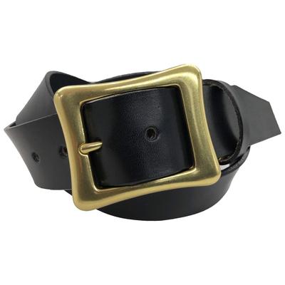 WING LEATHER Ремень из кожи Tochigi для мужчин, Натуральная кожа, Повседневный, Сделано в Японии, Коровья кожа, Стильный, Однотонный, 40 мм, W051, Размер M, Черный