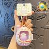 Retro Television Light Up Pendant Press Flash Birds Doll Keyring Parrot Keychain  Birthday Gifts